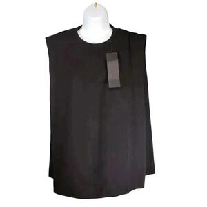 Haider Ackermann Sleeveless Top Sandwood Black Rayon Women's 42/US XL